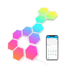 Govee Glide Hexa Light Panels, RGBIC Hexagon LED Wall Lights, Wi-Fi Smart Home Decor Creative Wall Lights with Music Sync, Works with Alexa Google Assistant for Indoor Decor, Gaming Decor, 10 Pack - H6061